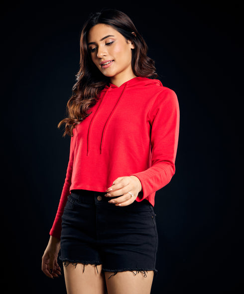 Long Sleeve Red Hoodie