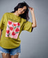 Tulip Flower Market Printed Oversized Tshirt