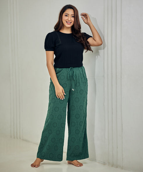 Cotton Drawstring Waist Culottes