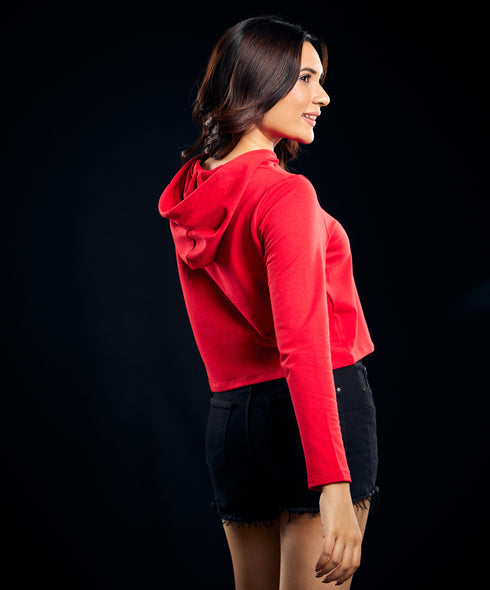 Long Sleeve Red Hoodie