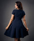 Shank Attached Navy Mini Dress