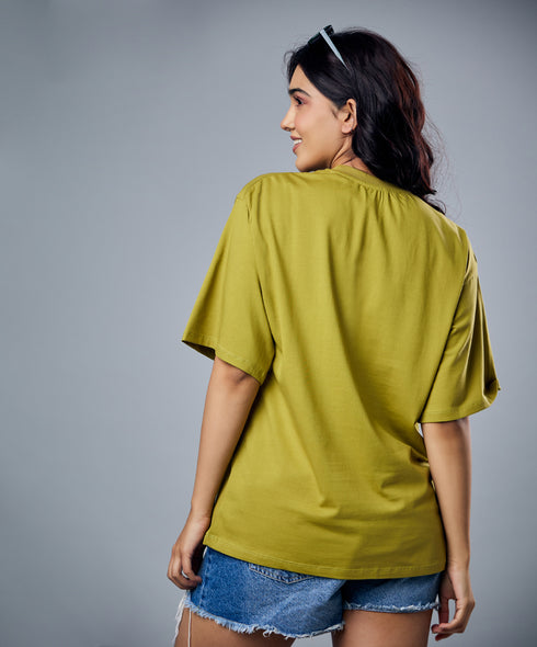 Tulip Flower Market Printed Oversized Tshirt