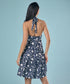 Halter Neck Printed Mini Dress