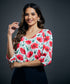 Printed Vneck Half sleeve top