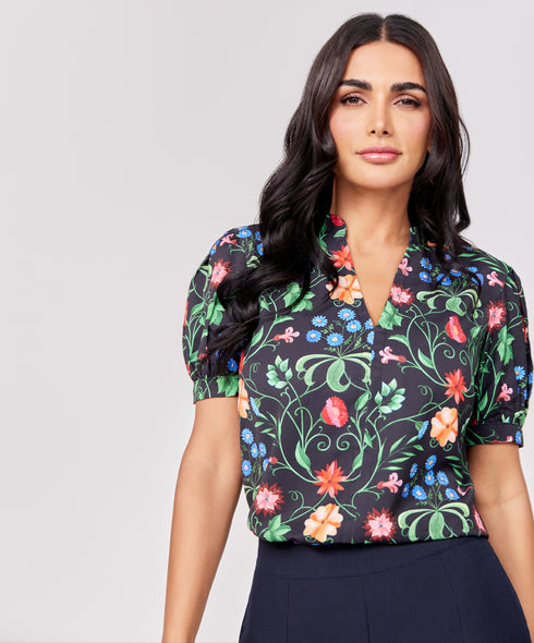 Short Sleeve Printed Top