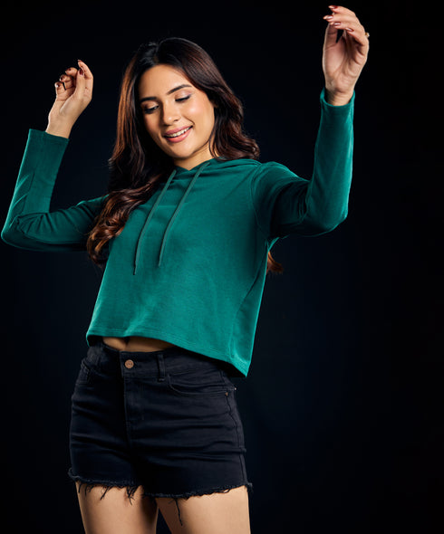 Long Sleeve Green Hoodie