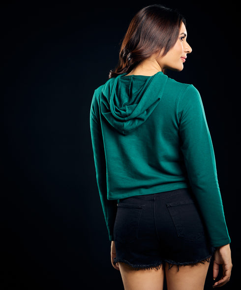 Long Sleeve Green Hoodie