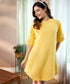 Loose Fitted Cotton Yellow Dress