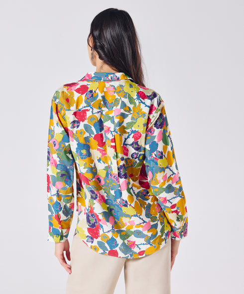 Floral Printed Oversized Shirt