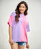 Purple And Pink Oversized Mid Contrast Tshirt
