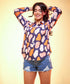 Multi Colour Oversized Printed Shirt