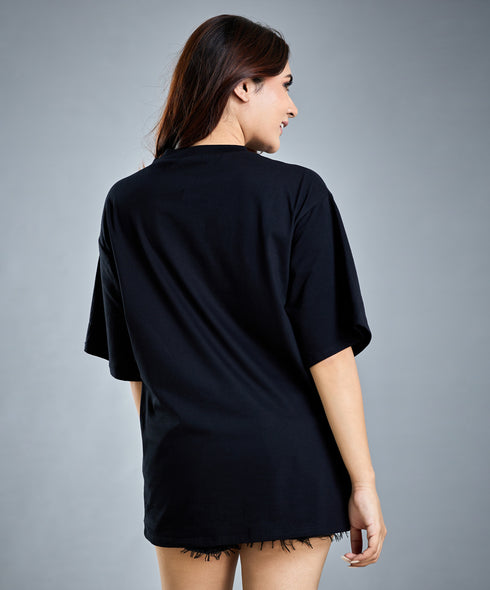 Oversize Black Butterfly T-Shirt