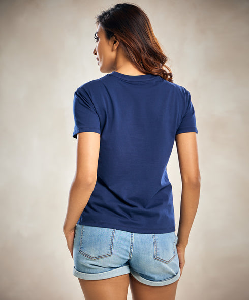 Blue Crew Neck T Shirt