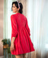 Candice Two Way Red Cotton Dress