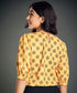 Puff Sleeve Printed Orange Blouse