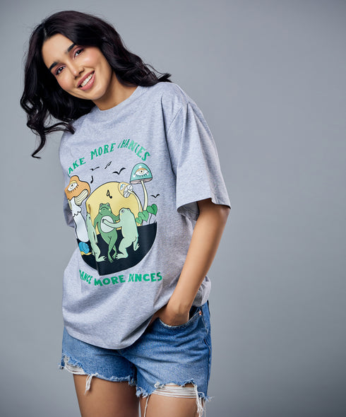 Frog Musical Party Oversized Tshirt