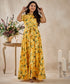 Floral Yellow Maxi Dress