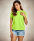 Electric Green Crew Neck T Shirt