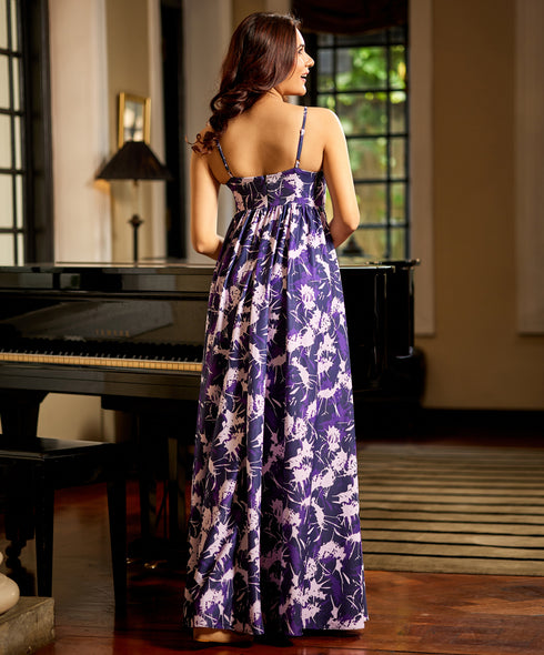 Deep Vneck Strap Maxi Dress