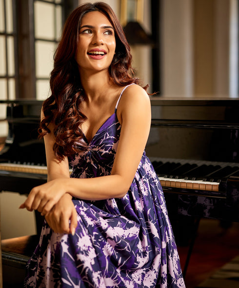 Deep Vneck Strap Maxi Dress