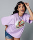 Oversize Purple 90's Girl Tshirt