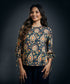 Printed Sleeve Detailed Top