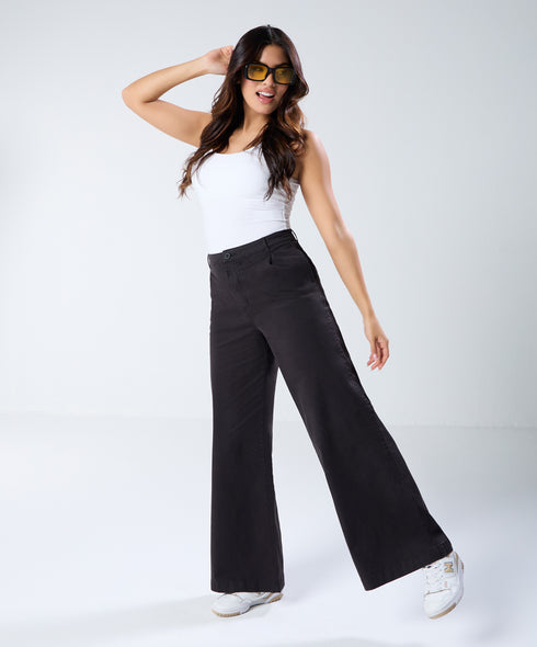 Black Pleated Pant (Short length)