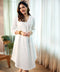 Loose Fitted White Cotton Dress