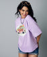 Oversize Purple 90's Girl Tshirt