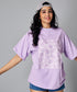 Oversize Purple Floral Tshirt