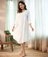 Loose Fitted White Cotton Dress