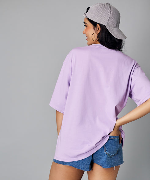 Oversize Purple Floral Tshirt