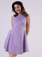 Short Lavender Ponte Mini Dress