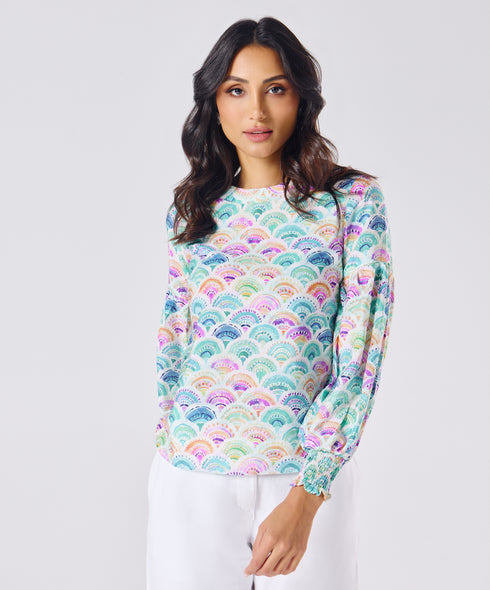 Long Sleeve Printed Top