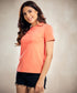 Peach Crew Neck T Shirt