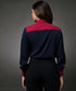 Blue And Red Contrast Paneled Shirt