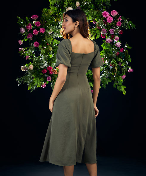 Chiffon Square Neck Dress