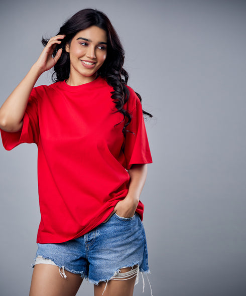 Red Oversized Tshirt