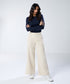Light Beige Pleated Pant (Short length)