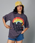 Oversize Grey Good Vibes Tshirt