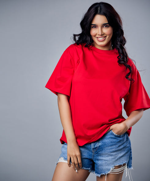 Red Oversized Tshirt
