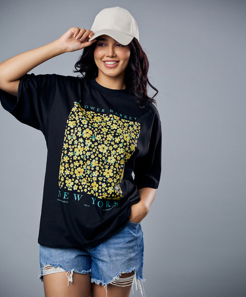 Floral Printed Oversized Tshirt