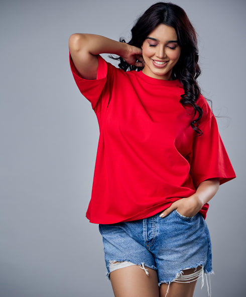 Red Oversized Tshirt