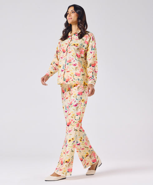 Floral Printed Cord Set- Pant
