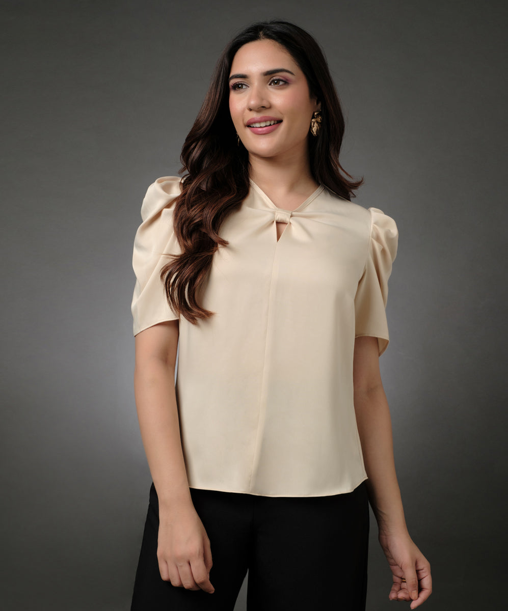 The Satin Top(Beige)