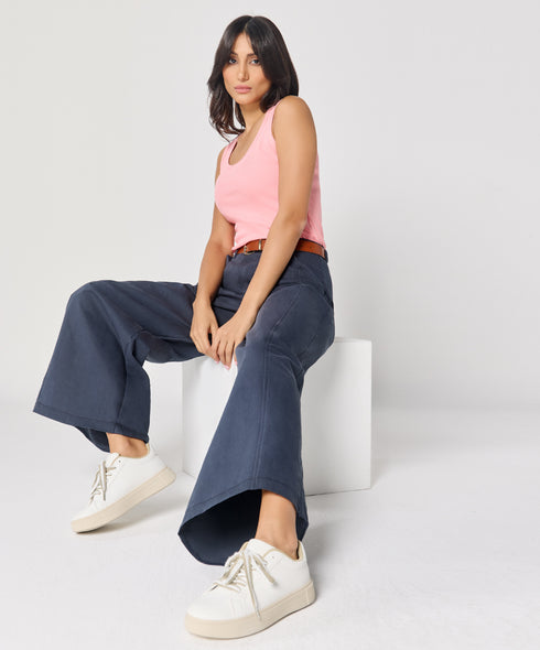 Peach Pink Rib Cami Top