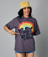 Oversize Grey Good Vibes Tshirt
