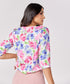 Vneck Half Sleeve Chiffon Printed Top