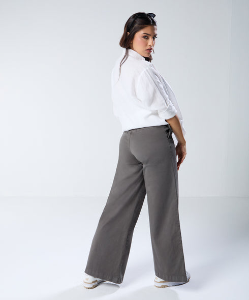 Grey Pleated Pant (Short length)