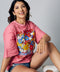 Floral Print Oversize Pink Tshirt